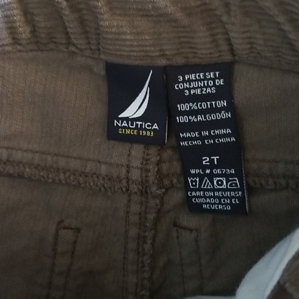 Brown Nautica 2T boys corduroy pants - Picture 2 of 2